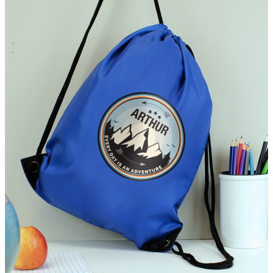 Personalised Adventure Blue Kit Bag