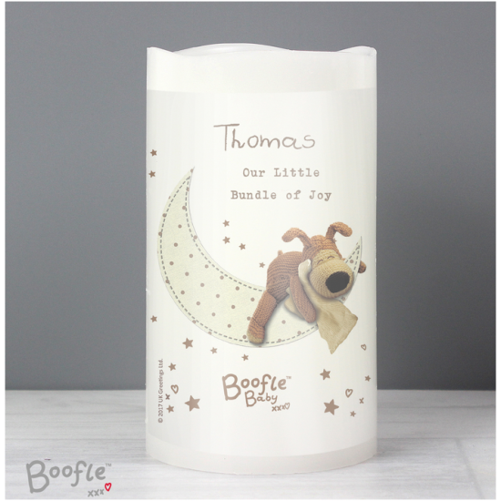 Personalised Boofle Baby Nightlight LED Candle