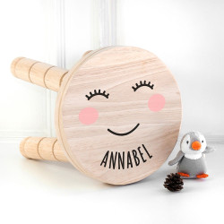 Personalised Cute Face Kids Stool